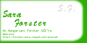 sara forster business card